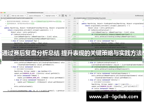 通过赛后复盘分析总结 提升表现的关键策略与实践方法 通过赛后复盘分析总结 提升表现的关键策略与实践方法